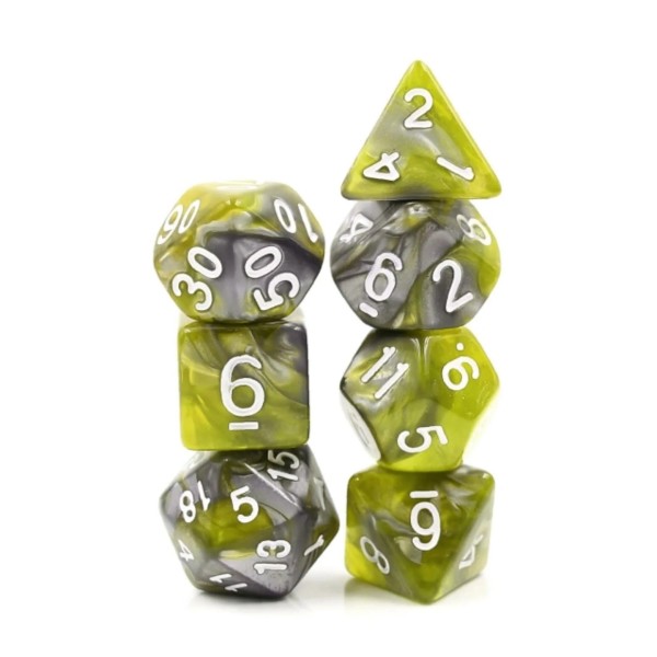 Green Flow RPG Dice Set