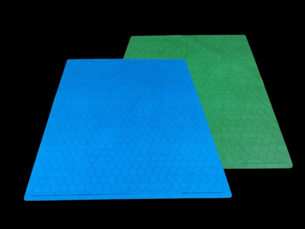 Battlemat 1" Reversible Blue-Green Hexes