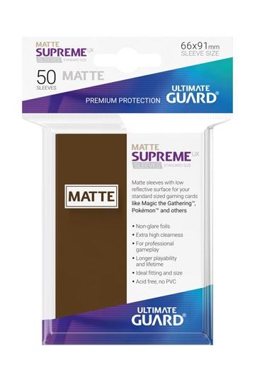 Ultimate Guard Supreme UX Sleeves Standardgröße Matt Braun (50)