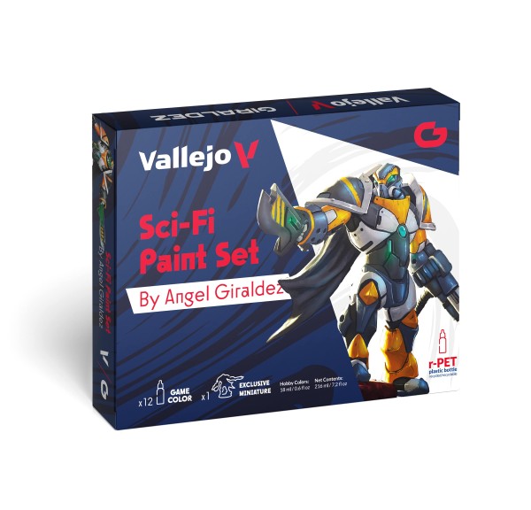 Sci-Fi Paint Set by Angel Giraldez (12 Game Color Farben +Figur)