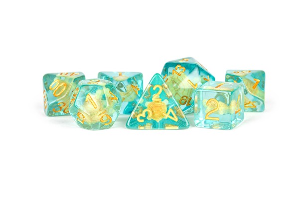 16mm Resin Poly Dice Set Turtle Dice