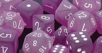 Frosted™ Polyhedral Purple/white 1 (36 Dice)