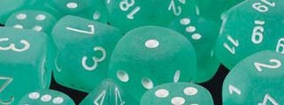Frosted™ Teal w/white Signature (36 Dice)