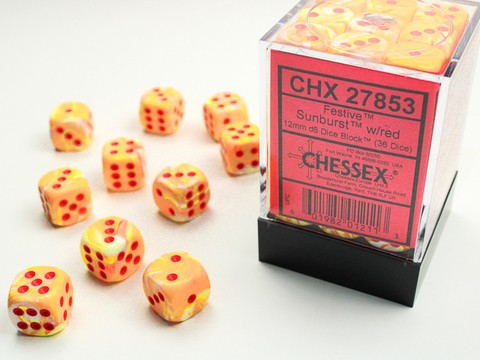 Chessex Festive Sunburst 12mm D6