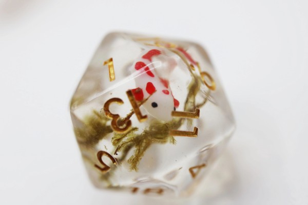 Red Koi Fish RPG Dice Set (7)