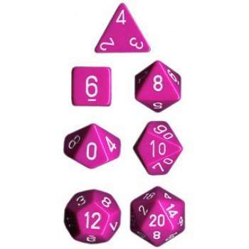 Opaque Light Purple/White 7-die set